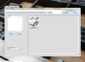 Tela de Inclusão de Imagens e Arquivos Complementares