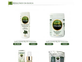 Listagem de produtos.