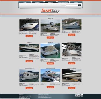 Exemplo de página de listagem de embarcações disponíveis.