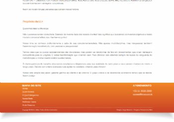 Continuação do exemplo da página institucional.