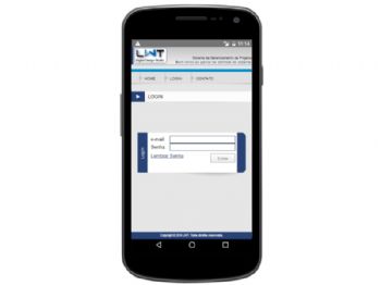 Versão mobile da página de login do frontend.