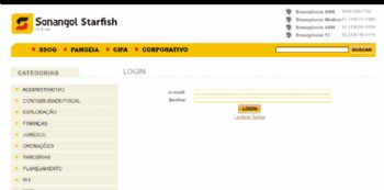 Página de login no frontend do sistema.