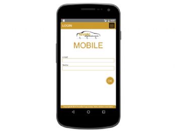 Tela de log-in da versão mobile.